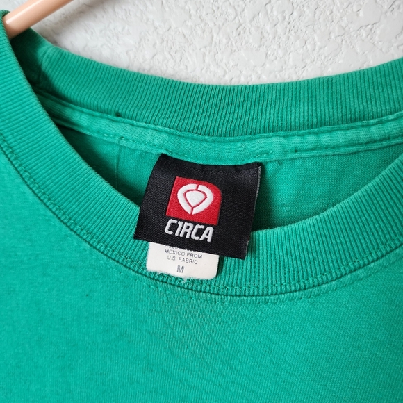 CIRCA‎ x VINTAGE 2000 graphic tee circa skateboarding shoes logo tee in green M - Picture 6 of 8